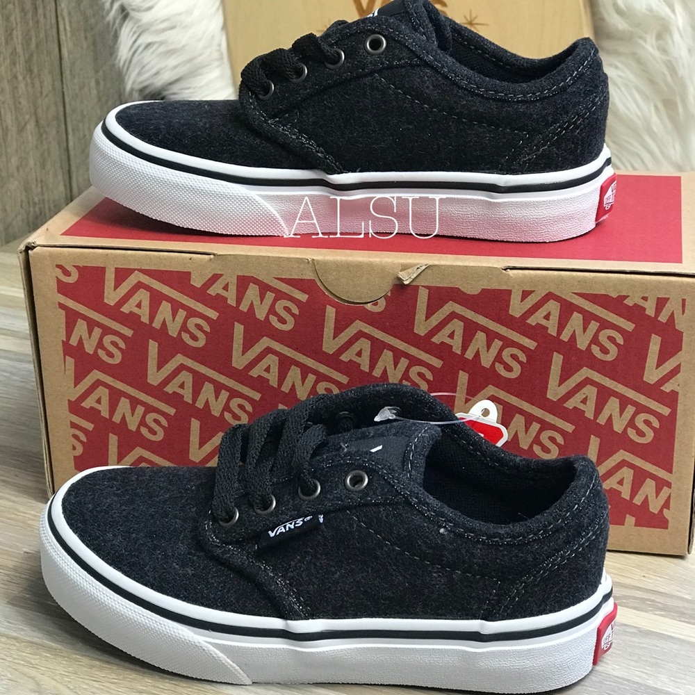 NWT VANS Atwood Chambray Black Kid’s AUTHENTIC - Picture 3 of 6